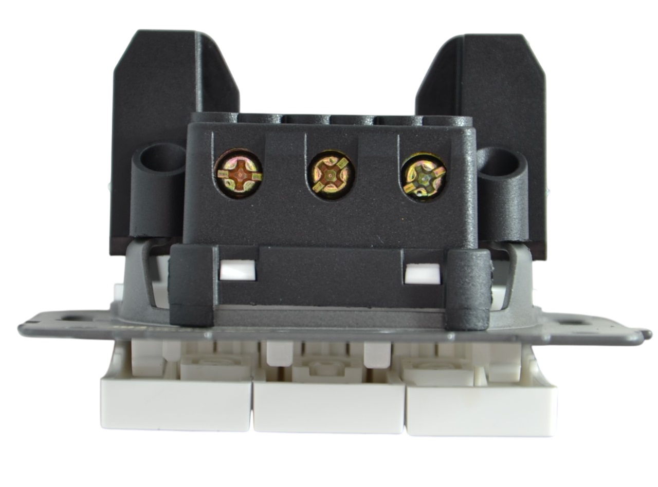 Выключатель 3-кл. белый A-015W "Aura" AWSproducts