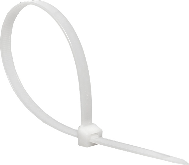 Хомут 2,5*100 белый нейлон (100 шт.) Basic (EKF), уп