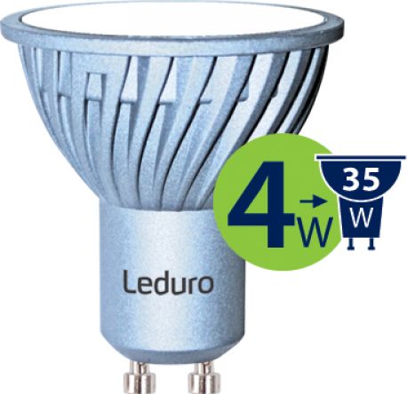 Лампа LEDURO PAR16 4W 60* GU10 300lm 3000K 220-240V