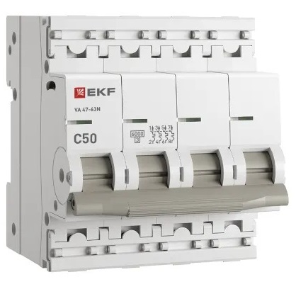 Автоматический выключатель ВА 47-63N C50/4 6кА Proxima EKF (без НДС)