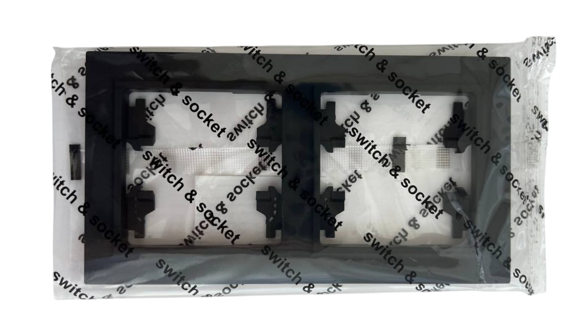 Рамка 2-я чёрная горизонтальная U2B-029 SoftTouch "Uno" AWSproducts