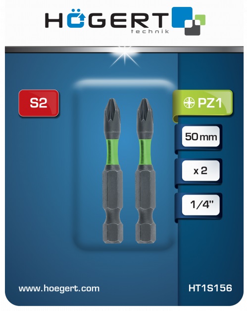 Биты ударные PZ1 50мм (2 шт.) HOEGERT