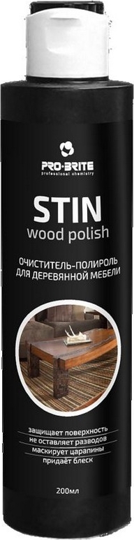 Очиститель-полироль для деревянной мебели Stin (200 мл)