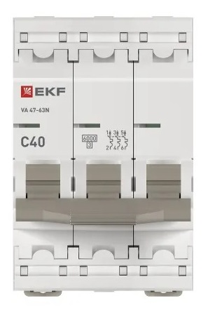 Автоматический выключатель ВА 47-63N C40/3 6кА Proxima EKF (без НДС)