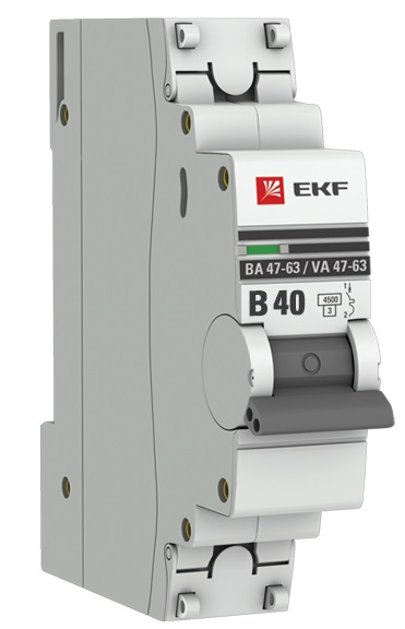 Автоматический выключатель ВА 47-63 B40/1 4.5кА Proxima EKF