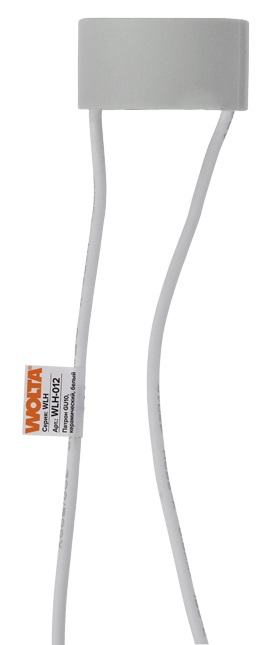 Патрон GU10, керамический, белый WOLTA