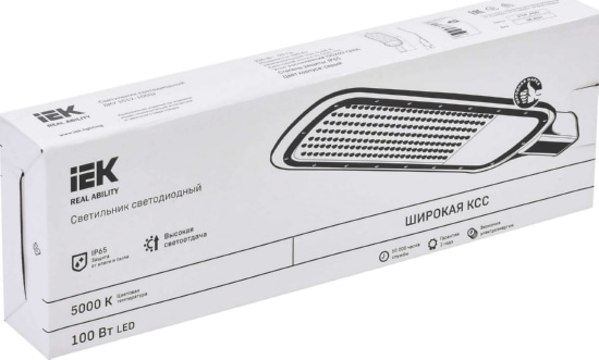 Светильник LED ДКУ 1012-100Ш 5000К IP65 серый IEK