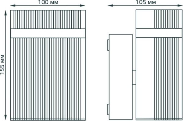 Светильник Gauss Enigma настенный GU10, 100*105*155mm, 1xMax.50W, IP54