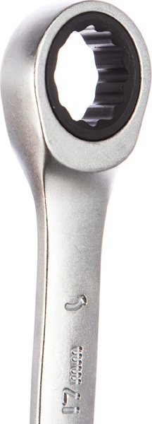 Ключ рожково-накидной с трещоткой 17 мм CrV TOPEX