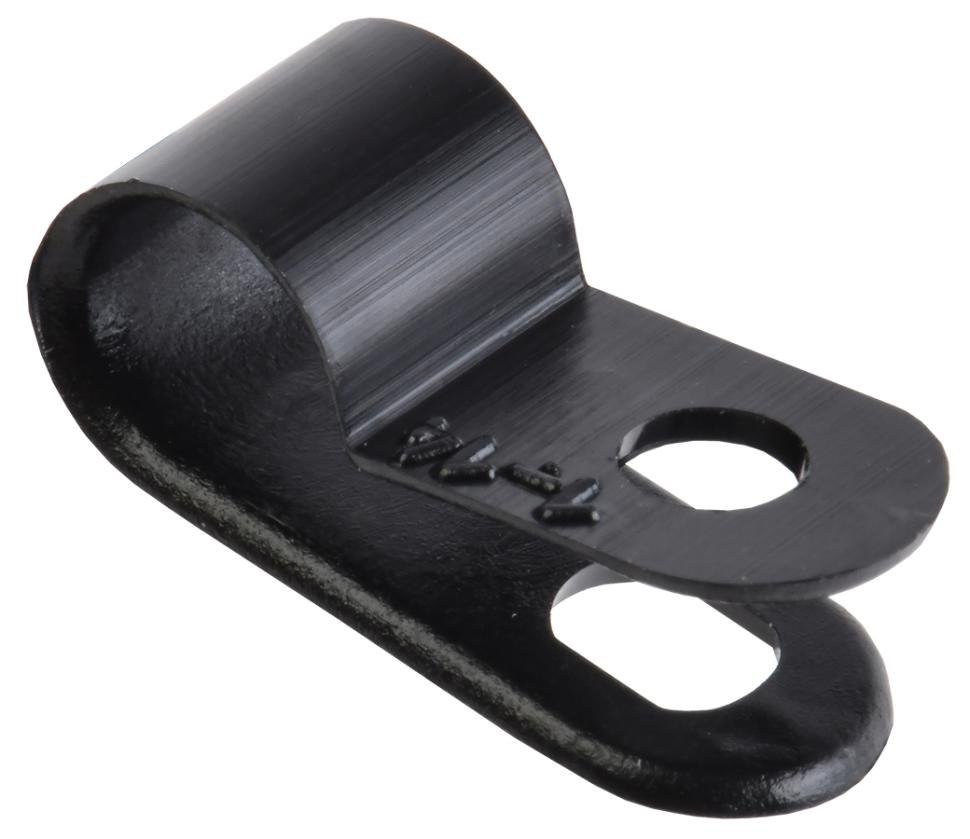 Скоба крепежная 9мм нейлоновая Черная (50шт) IEK