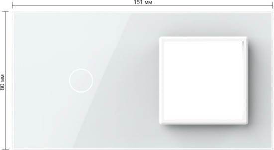 Панель для сенсорного выключателя и розетки (1+Р) Белый Livolo
