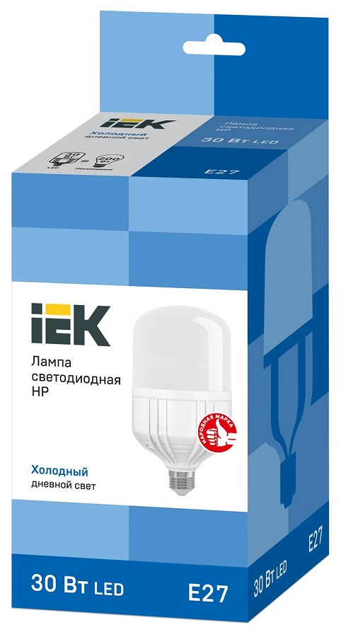 Лампа LED-HP 30Вт 230В 6500К E27, 2700Lm  IEK