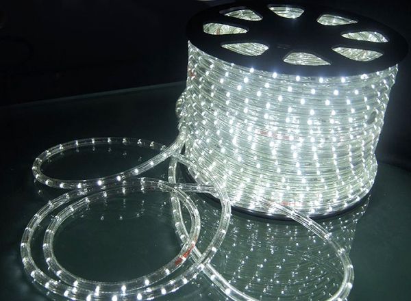 Световой шнур LED TYPE 2 (двухжильный круглый 13мм, 36led/m, 220-240V, 3W/m, IP65) БЕЛЫЙ "ELUX" (про