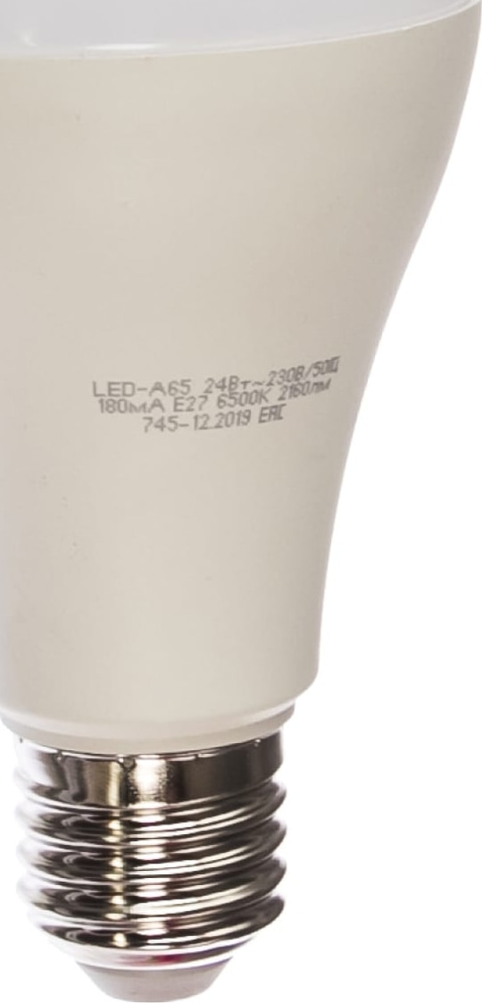 Лампа светодиодная LED-A65-standard 24Вт 230В Е27 6500К 2160Лм ASD