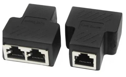 Разветвитель 2 RJ45F патч-кордов, кат 5е