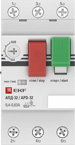 Автоматический выключатель пуска двигателя АПД-32 0,4-0,63А 600В, EKF PROxima