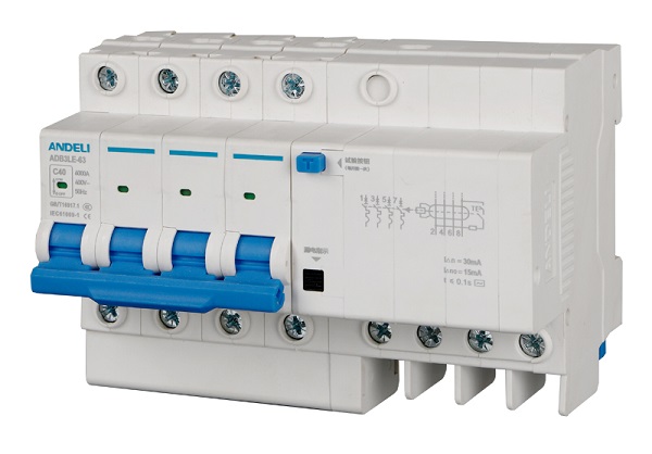 АВДТ ADB3LE-32 4P 32A 30mA тип AC х-ка С Andeli