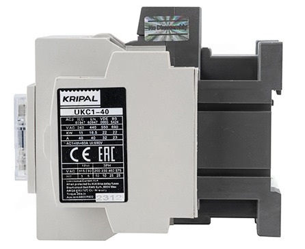 Контактор UKC1-40-22-24AC, 60A, 18.5kW, Uк=24VAC, 2NO+2NC 