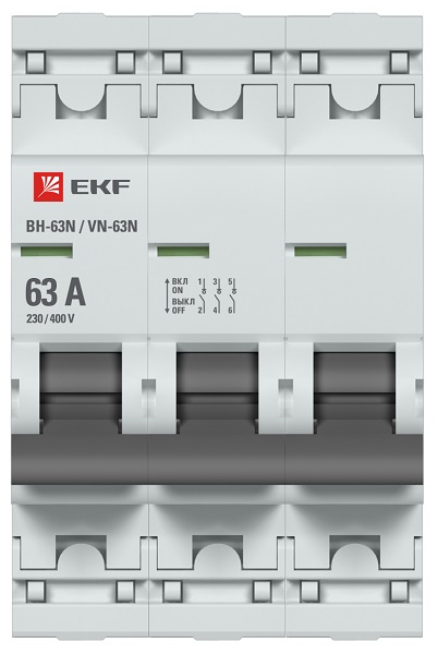 Выключатель нагрузки 3P 63А ВН-63N EKF PROxima