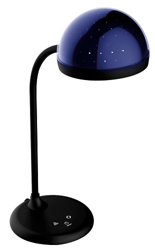 Светильник настольный KD-828 C02 черный LED (6.5 Вт,230В, 360лм,сенс.,рег.ярк ,CCT,RGB-ночник "Звезд