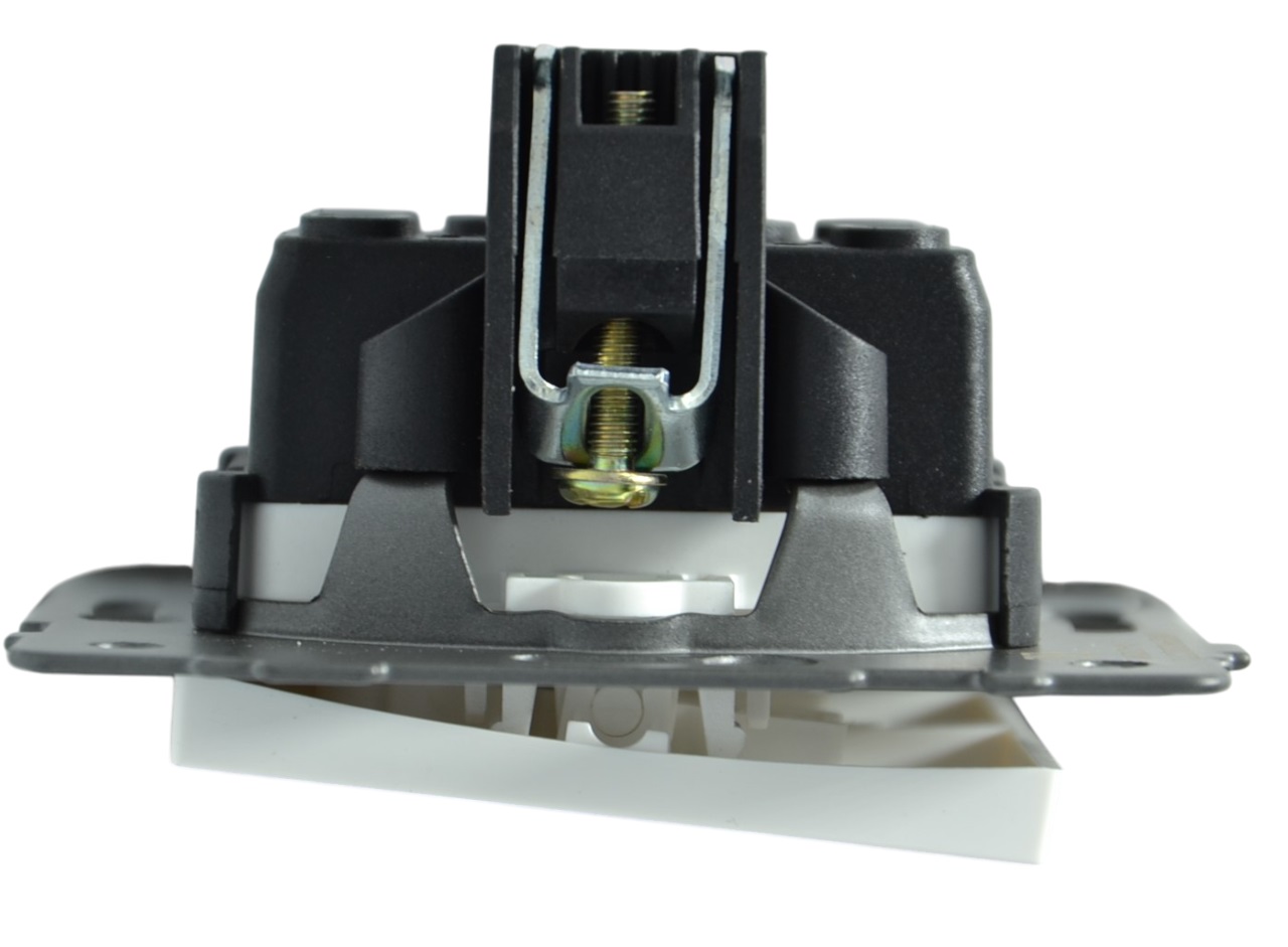 Выключатель 2-кл. с подсветкой белый A-011W "Aura" AWSproducts