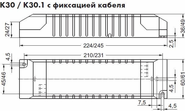 Трансформатор EDXe1130/24.008 130W 24V (186131.02) IP20