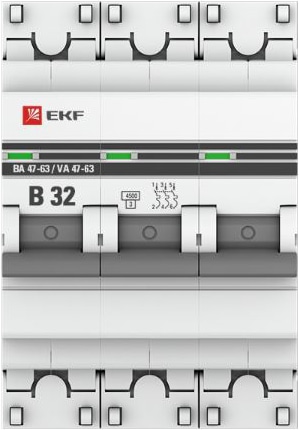 Автоматический выключатель ВА 47-63 B32/3 4.5кА Proxima EKF