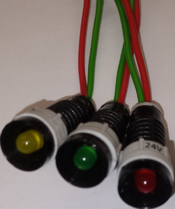 Световой индикатор LS LED 5 R ф10 мм. 24AC крас. ETI