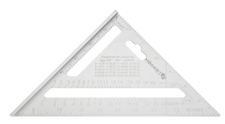 Угольник разметочный алюминиевый 185мм HOEGERT