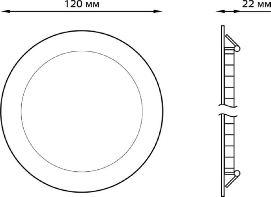 Светильник круглый LED GAUSS  6W 220V 360Lm 2700K, 