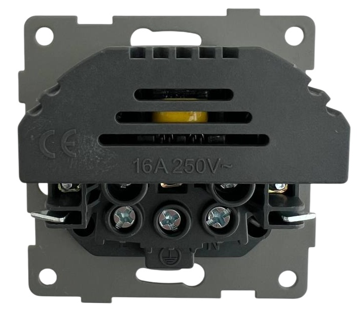 Розетка 1-я с/з с шторками с USB и TYPE C (5В, 2.1А) белая U1A-011 SoftTouch "Uno" AWSproducts