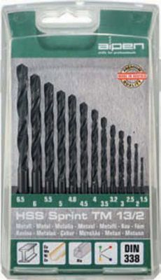 Набор сверел по металлу HSS Sprint, 1.5-6.5x0.5mm(13 ед)
