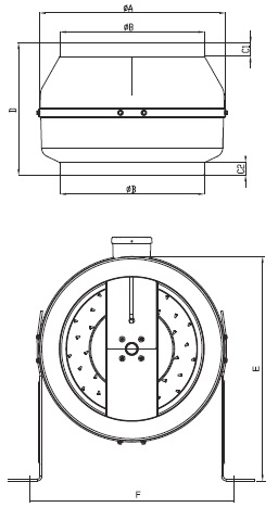 Вентилятор центробежный канал. 315 BDTX (1750м3/ч,230В,49дБ)(Bahcivan)