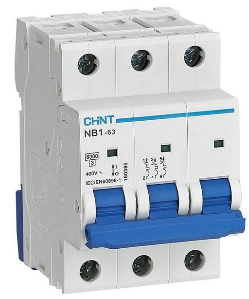 Автоматический выключатель NB1-63 C50/3 6кА CHINT