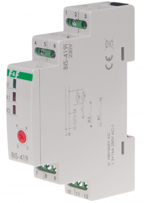 Реле импульсное BIS-419i 2x16A 265V