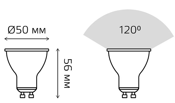 Лампа GAUSS LED GU10 9W 220V 4100К 830Lm