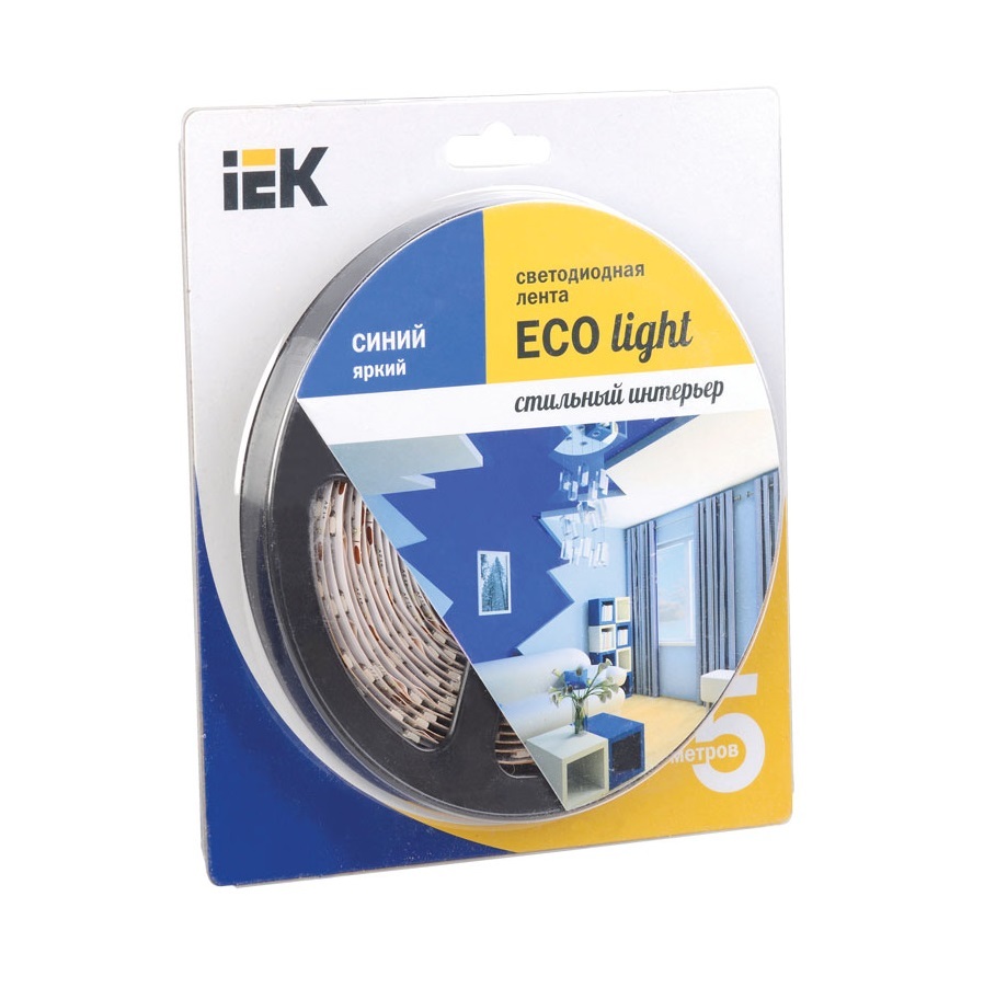 Светодиодная лента LED 5м LSR-3528B60-4.8-IP20-12V 60LED/m, 4.8W/m, синий, IP20, IEK