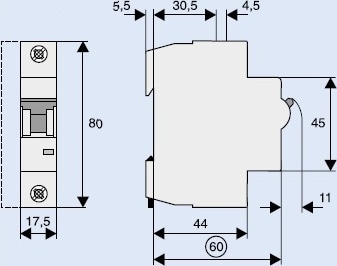 Автомат FAZ-C16/1 (C) 16A 1-pol, 15кА