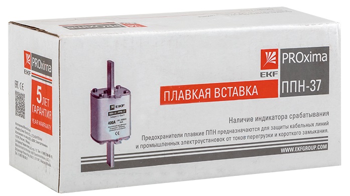 Вставка плавкая ППН-37 400/250А 660В габарит 2 EKF