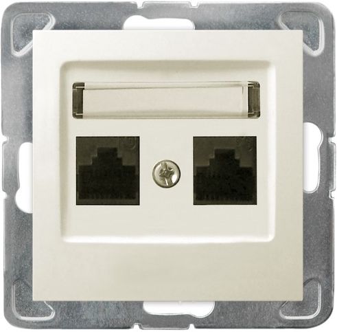 Розетка GPK-2Y/K/M/27 1035 компьютерная двойная (без рамки)