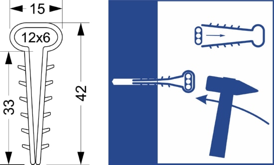 Дюбель-хомут USMP-3 (100шт.) Elektroplast