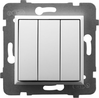 Выключатель трехклавишный , без рамки LP-13U/m/00 (2112)