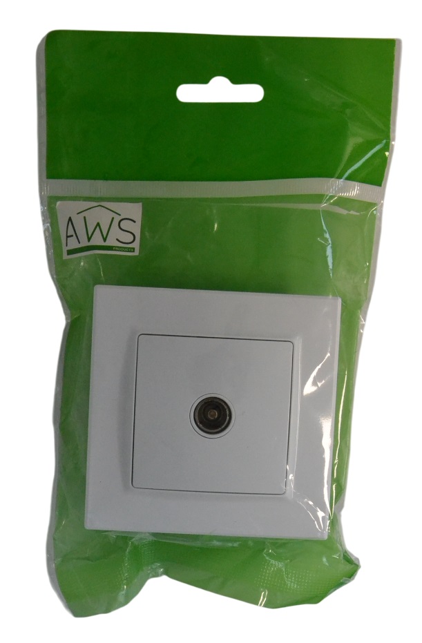 Розетка TV 1-я белая SD-P1014W AWSPRODUCTS