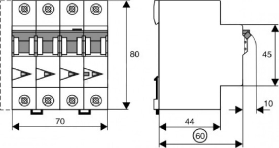 Автомат FAZ-B6/3N (В) 6А 3+N 15кА