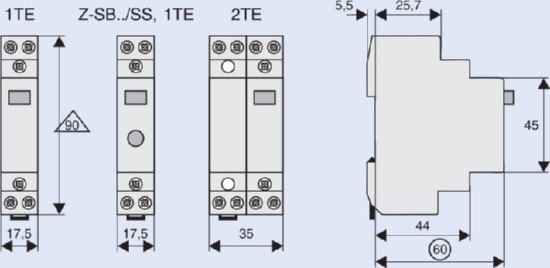 Импульсное реле  LED Z-SB23/SS со встроенным LED, 24B DC, 16A