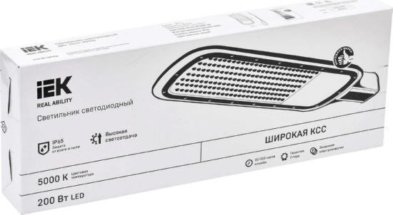 Светильник LED ДКУ 1012-200Ш 5000К IP65 серый IEK