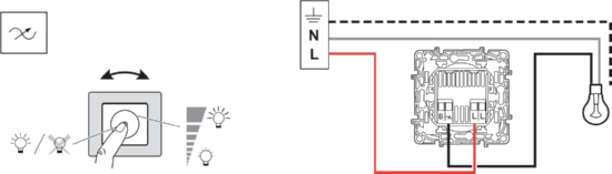 Диммер поворотно-нажимной 300Вт Белый ETIKA LEGRAND