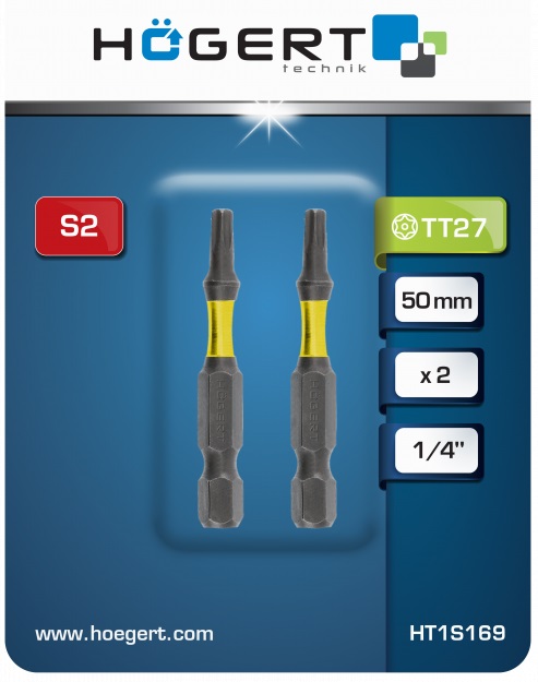 Биты ударные Torx T27 50мм (2 шт.) HOEGERT