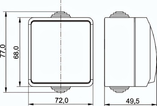 ВС-20-1-0-A Выключатель одноклавишный для открытой установки 10А IP54 AQUATIC IEK