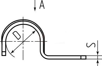 Скоба однолапковая 25-26 оц.